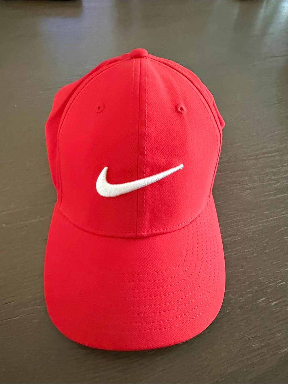 Nike Red Baseball Cap with White Swoosh
